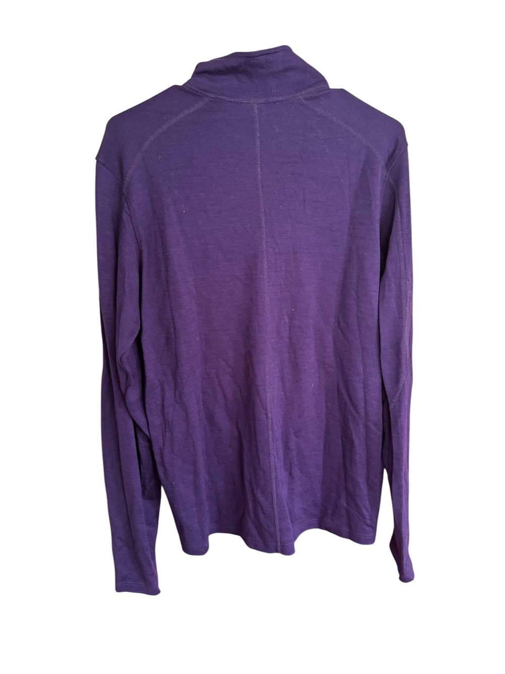 Ibex Merino Wool Base layer Quarter Zip Pullover size large , purple - Picture 2 of 6